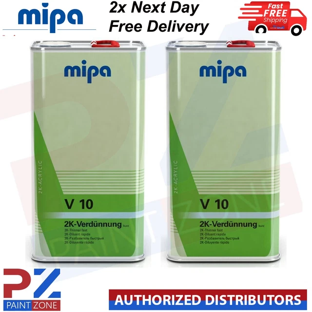 2 X MIPA 271150000 V10 FAST 2K RIDUTTORE SOTTILE 5LTR - Consegna gratuita il giorno successivo