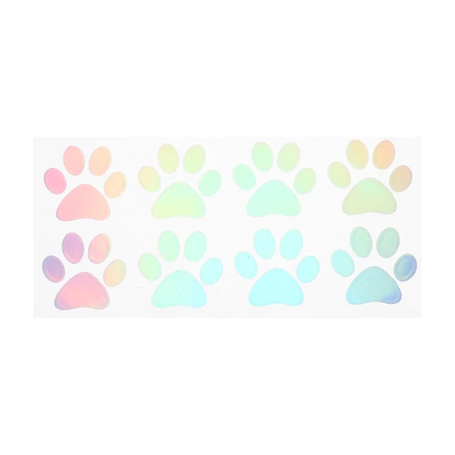 Meat Pad Reflective Sticker Luminous Wall Decals Paw Print Stickers Decorate