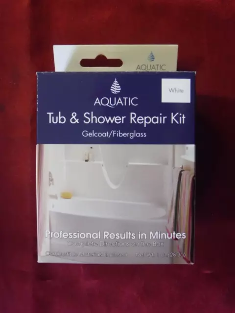 BRAND NEW! Aquatic Tub & Shower Repair Kit Gelcoat/Fiberglass White FREE SHIP
