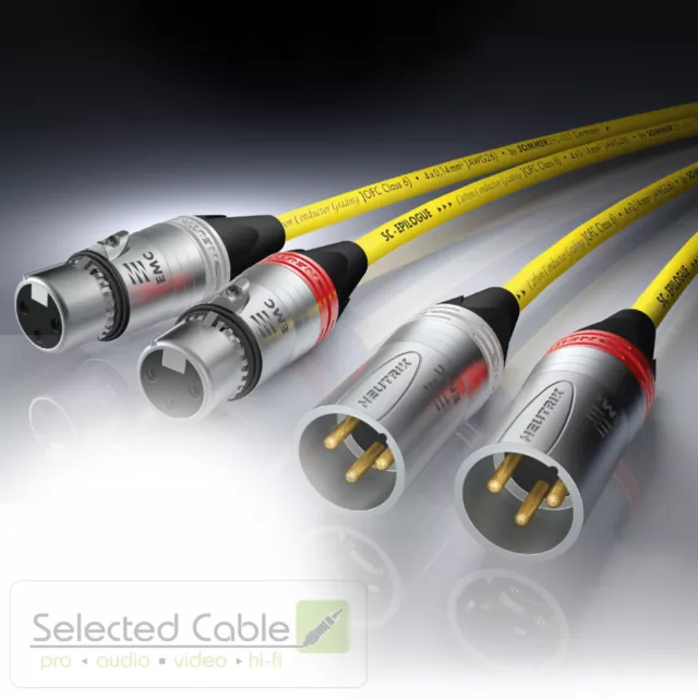 Sommer Cable 2x 2m Epilogue XLR Ofc Câble Nf Satin Neutrik Quad Core EPB1-0200