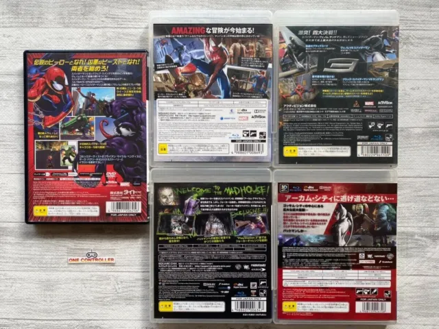 SONY PS2 & 3 Ultimate & Amazing Spider-Man 2 & 3 & Batman 5games set from Japan 2