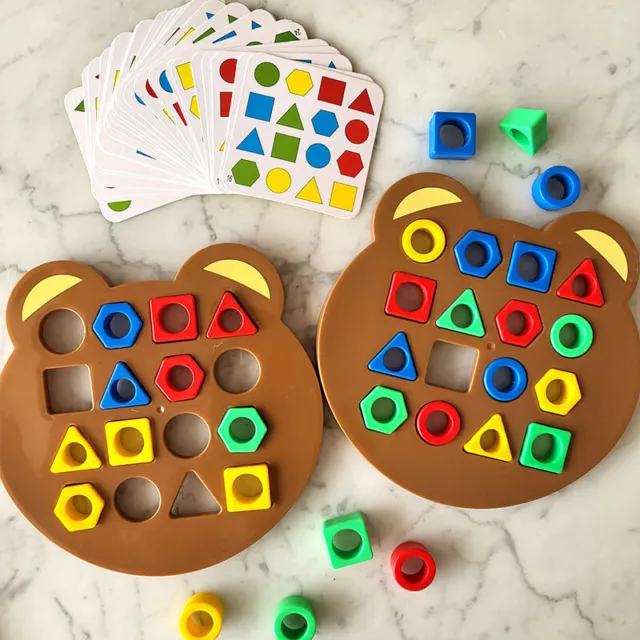 Juego de mesa a juego de geometría oso de educación temprana para niños
