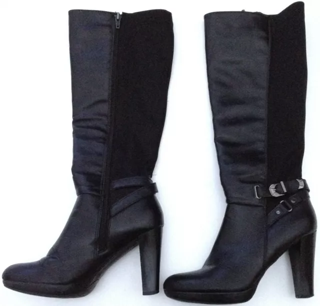 chaussures femme BOTTES EN CUIR ANGELA THOMPSON A TALONS 9 cm 41