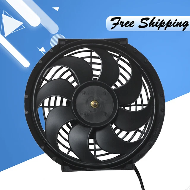 10& UNIVERSAL SLIM Fan Push Pull Electric Radiator Cooling 12V 80W w