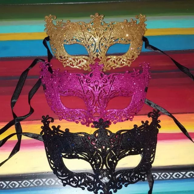 Fancy Glitter Masquerade Mask Mardi Gras Halloween Party Ball Theatre Costume