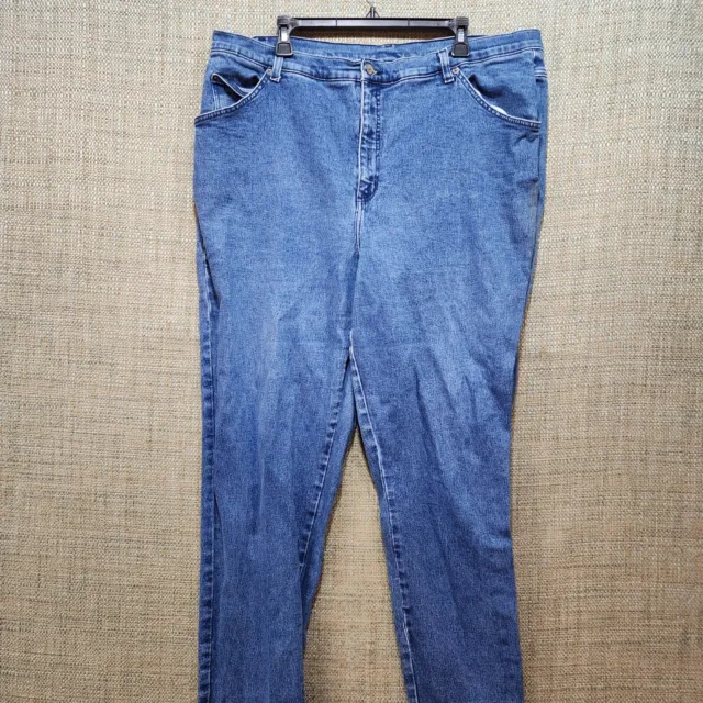 JUST MY SIZE Stretch Womens Pants 24W Blue Jeans Straight Leg $11.99 ...