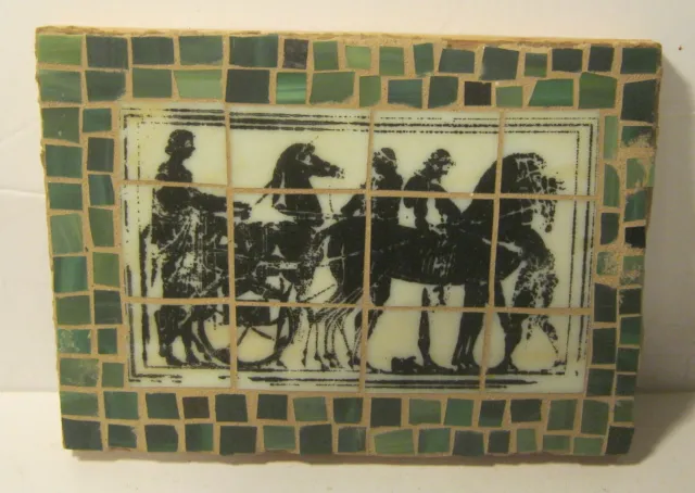 Classic 60's Mosaic Tile Trivet ANCIENT Greek/Roman Design EXCELLENT!!!