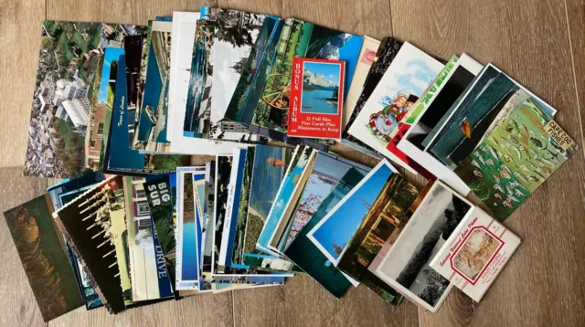 Lot of 111 Postcards Random Vintage 98 Unused 13 Used