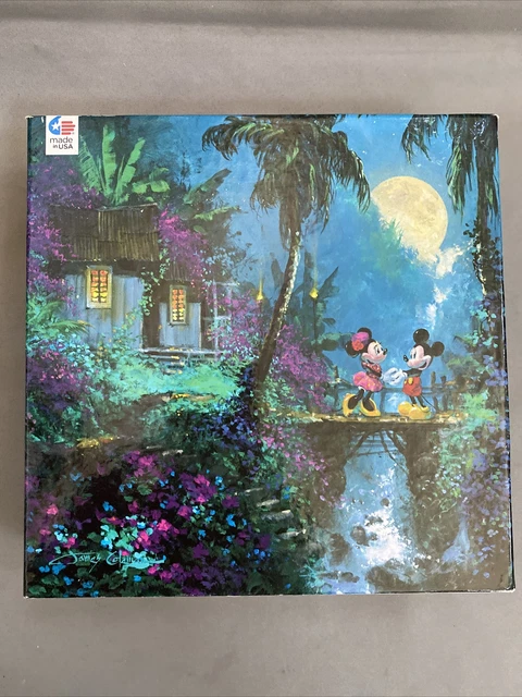Disneys 1000 Pc Mickey Minnie James Coleman Moonlight Proposal Puzzle 27" X 20"