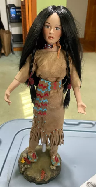 Danbury Mint Native American Doll Porcelain 