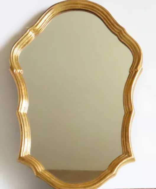 Ancien miroir en bois doré 48 cm