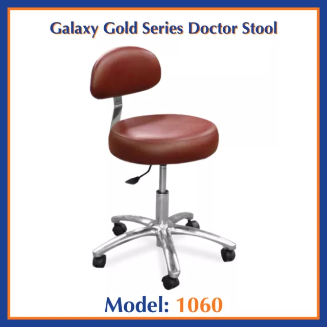 Galaxy 1060 Dental Round Seat Adjustable Doctor's Stool Chair 2