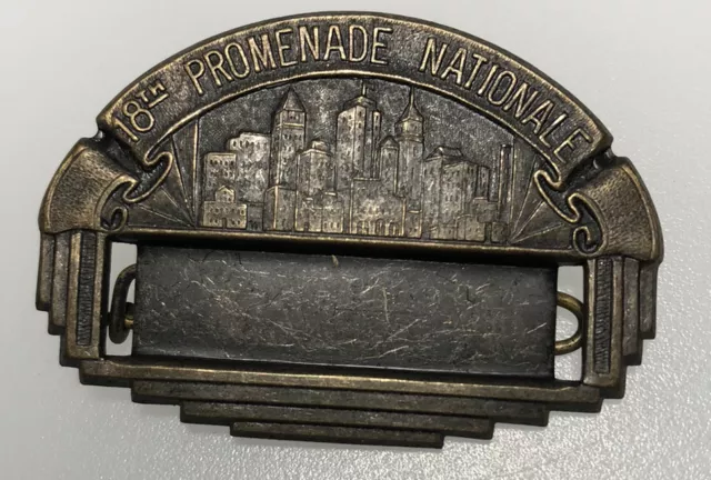 1930S NEW YORK City NYC Skyline Buildings Name Badge Vintage Pin