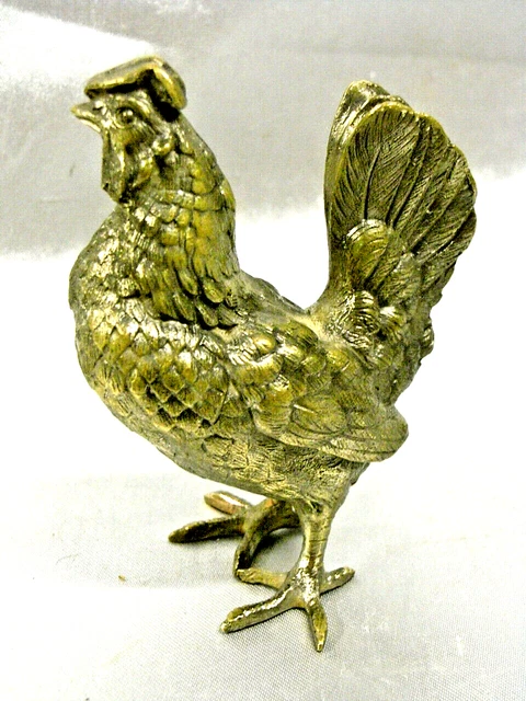 ANCIEN BRONZE DE Vienne Coq Sculpture Animalière EUR 119,00