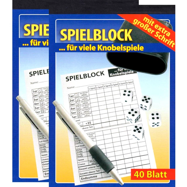 Häfft Würfelspiel-Block Kjuby A5 - 50 Blatt Nachhaltiger Spielspaß