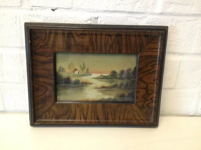 Antique Early 20th Century Signed / Monogrammed Watercolor Landscape Painting