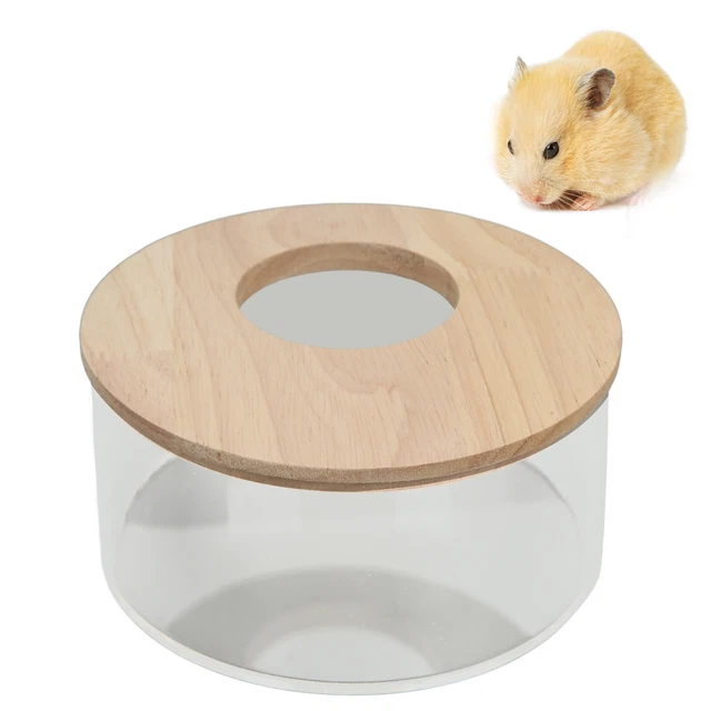 (M) Bañera de arena de hámster acrílico gran espacio baño de hámster caja de arena