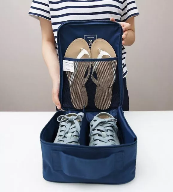 Portable Travel Shoe Pouch Storage Bag Organizer Waterproof Slippers Zip Bags UK