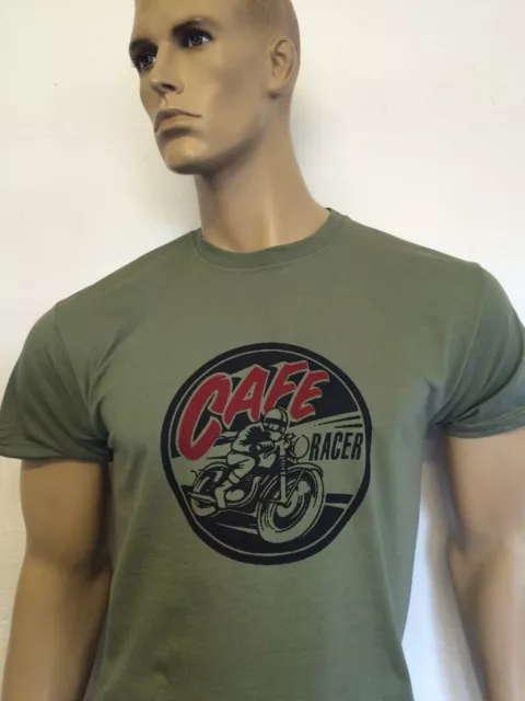 Cafe Racer Motorcycle T-Shirt (New 100% Cotton) Motorbike / Bike, Triumph, Bsa