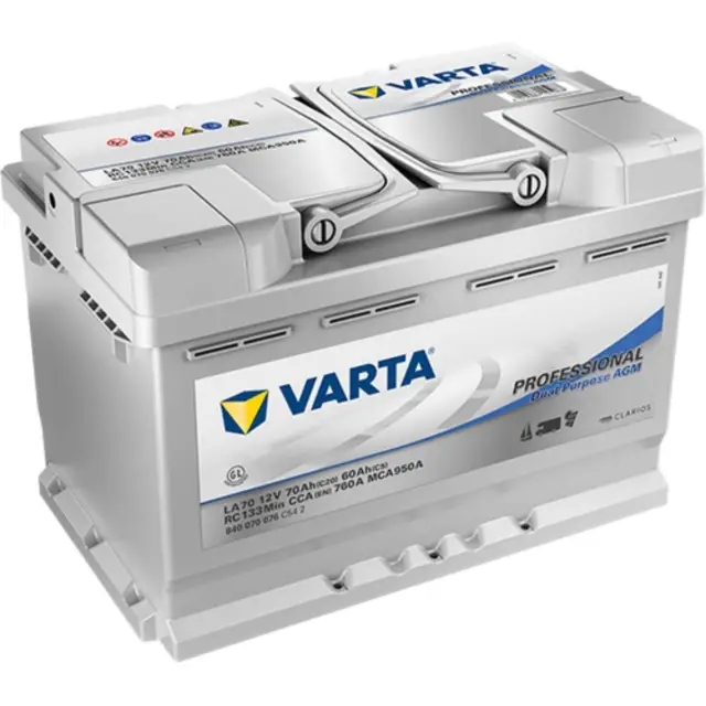VARTA LA70 Professional Dual Purpose AGM 70Ah 12V 760A Batterie LA 840 070 076