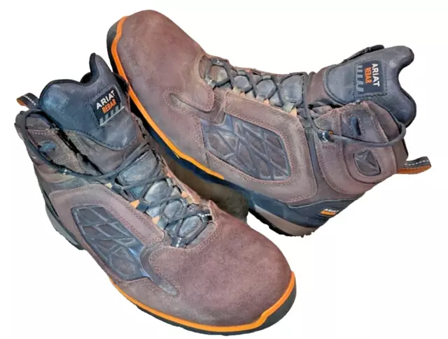 Ariat 10021495 Rebar 6" Men's Size 10.5 EE Composite Toe Boot Brown
