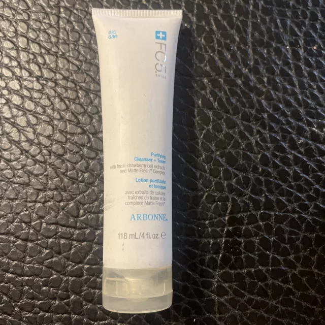 Arbonne FC5 SWISS PURIFYING CLEANSER + TONER  NEW RARE VHTF 4 oz O/C G/M HTH!!