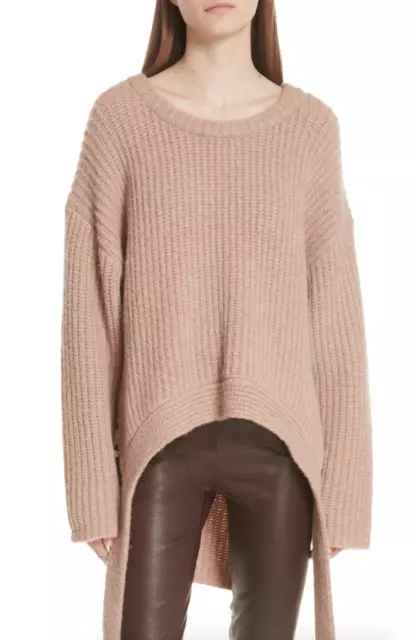 Grey Jason Wu Pink Olympia Merino Wool Blend Sweater Size Small B6006
