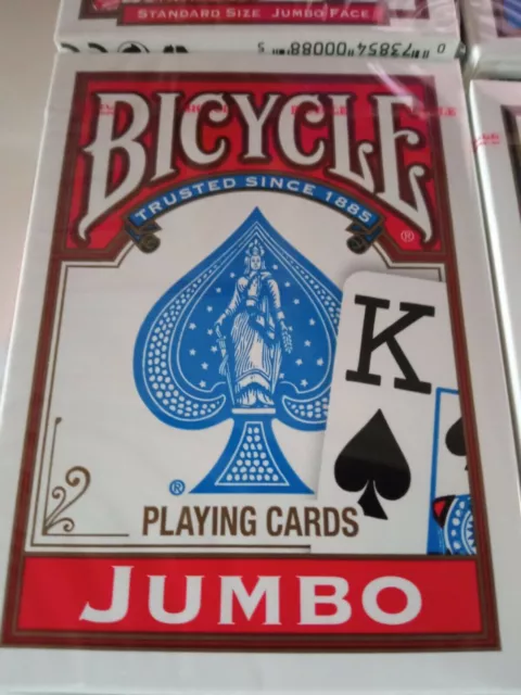 Baraja de cartas Bicycle Poker Jumbo USA ROJO naipes