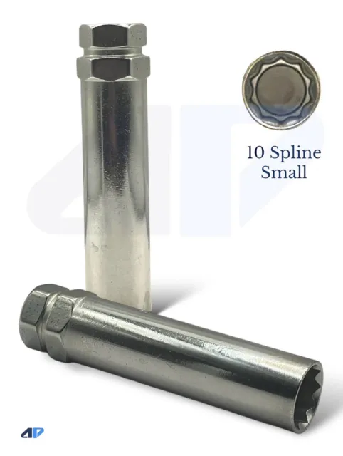 10-Spline Lug Nut Tool Key Adapter Socket, Passenger w/ 3/4 & 13/16 Hex Drive