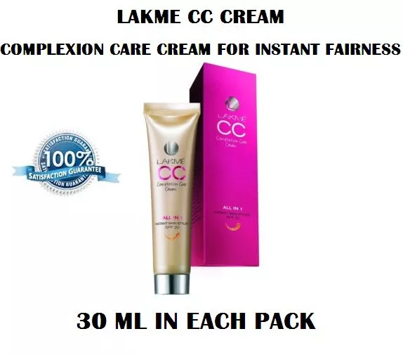 LAKME Cc Cream-Complexion Cuidado Crema Para Instantánea Con SPF-20 (30ML)