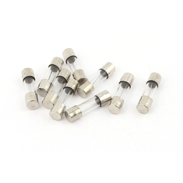 10Pcs 250V 10A Fusion Rapide Fusibles Verre  Tube 5mmx 20 mm