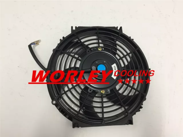 10" 12V 10 inch 12 V Thermo Radiator Cooling Fan & Mounting Kits CURVED BLADE 3