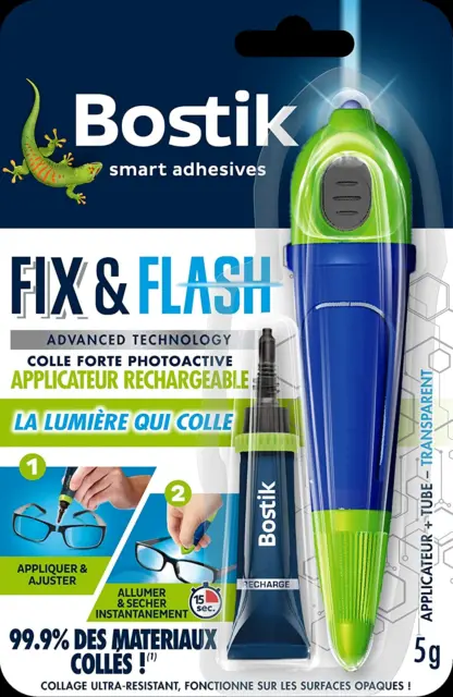 Bostik Recharge Colle De Réparation Fix & Flash – Colle Forte Photoactive – Effi