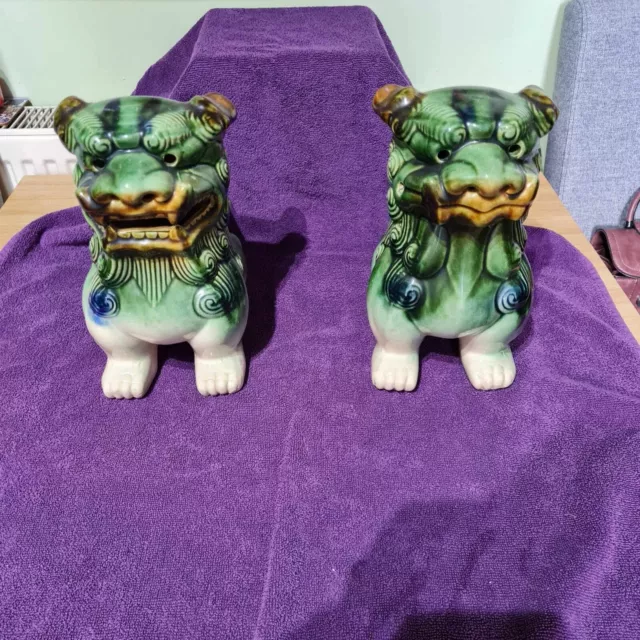 Pair Vintage Foo Dogs