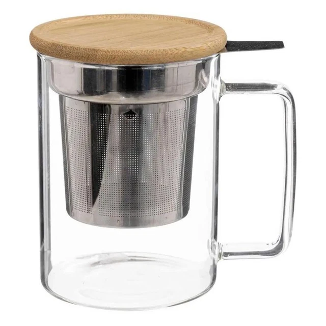 Tisanière en Verre "Mia" 45cl Transparent & Beige