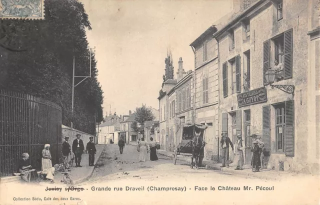 Cpa 91 Juvisy Sur Orge / Grande Rue Draveil / Champrosay / Face Le Chateau