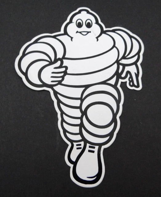 Adesivo Pubblicità Omino Michelin Pneumatici Auto Camion Bib Bibendum Epoca 80er