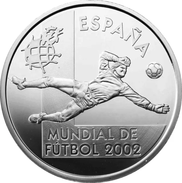 Spanien 10 Euro Silber 2002 FIFA Fussball WM Japan und Korea Torwart Guante