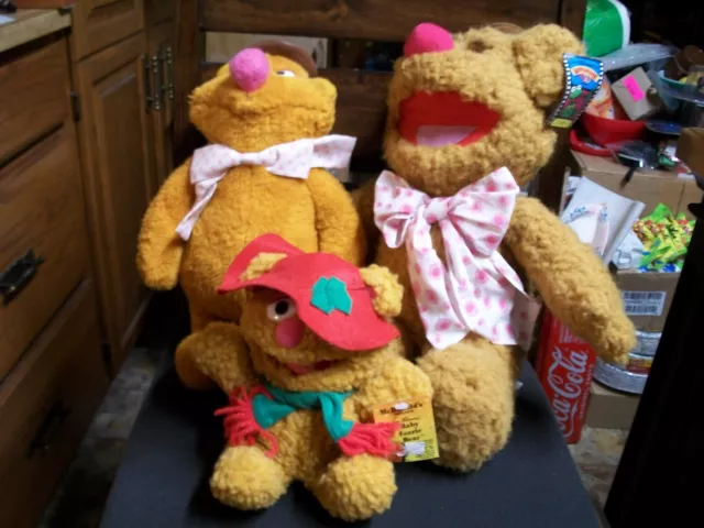 McDonald’s Henson’s Baby Fozzie Muppet Babies Stuffed Plush + 2 Fozzie Plushes