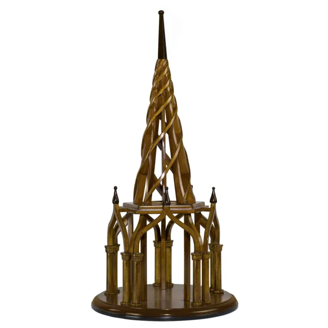 Nirvana Spire Architectural 3D Wooden Model 21.75" Spiral Belltower Home Decor