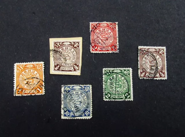 nystamps China Dragon Stamp x 6 Used       M22y3506