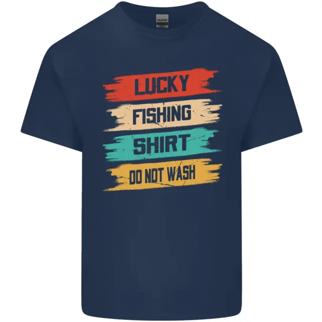 Maglietta da pesca Lucky Fisherman divertente da uomo cotone t-shirt top 3