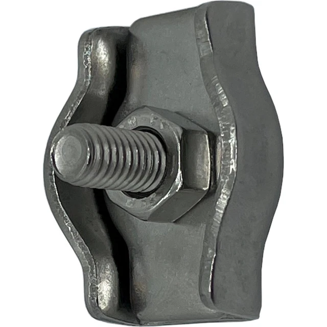 Simplex Abrazadera Para Cable De Alambre De 5 Mm (2 Unidades) – Acero Inoxidable AISI 316, Resistente A La Corrosión, Para Barcos, Pesca Y Automoción