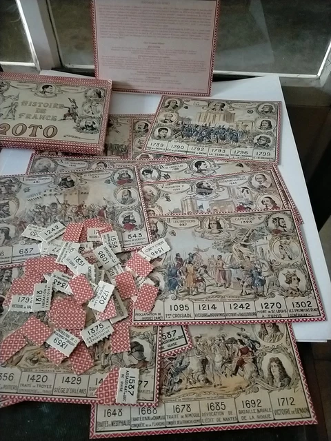 ANCIEN JEU LOTO GEOGRAPHIQUE UNIVERSEL villes du monde vers 1850 18 cartons EUR 160,00 - FR