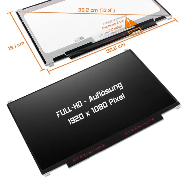 13,3" LED Display matt Ersatz für LG LP133WF2-SPL3 Full-HD 1920x1080