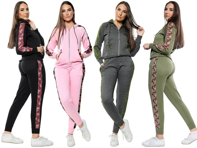 Donna 2PCS Coordinato Top Pantaloni Pile Felpe Palestra Jogging Riposo