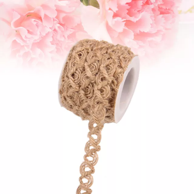 Rollo de cinta de arpillera de yute natural de Hesse 5M para artesanías jardinería