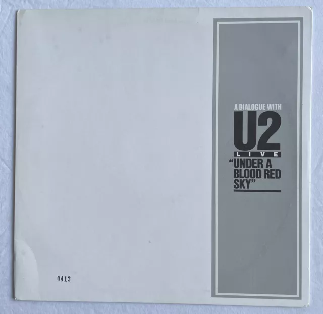 U2 -A Dialogue With U2 Live Under A Blood Red Sky- Ultra Rare UK Promo LP/Vinyl