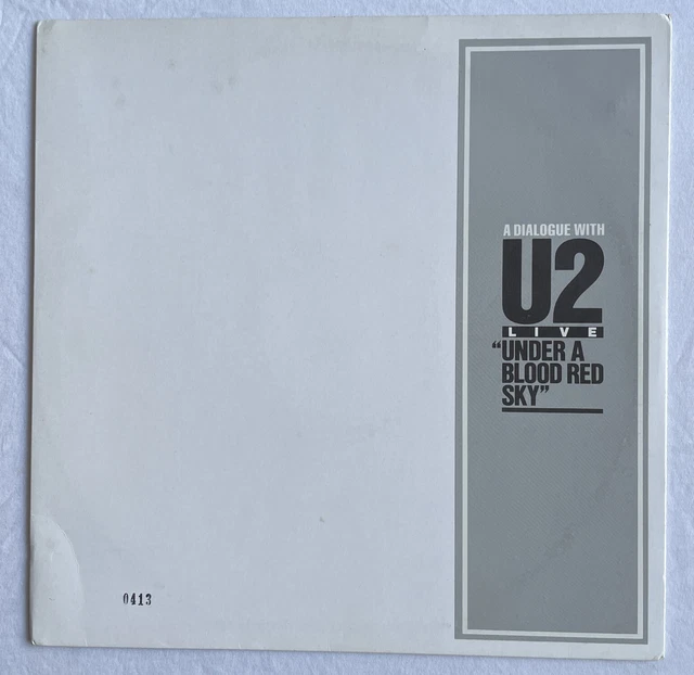 U2 -A Dialogue With U2 Live Under A Blood Red Sky- Ultra Rare UK Promo LP/Vinyl