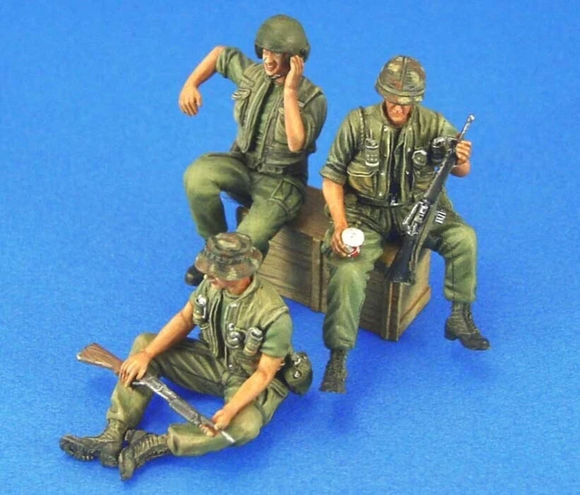 Lot De 2 Figurines De Soldat WW2 En Résine 1/35 - Non Peintes, Neuf Pour Maquettistes